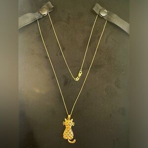 14K yellow gold “ kitty” necklace
